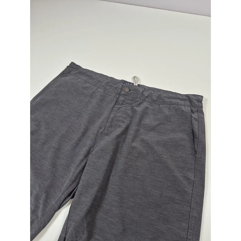 Faherty All Day Shorts Mens 38 Gray Chino Performance Drawstring Stretch Casual